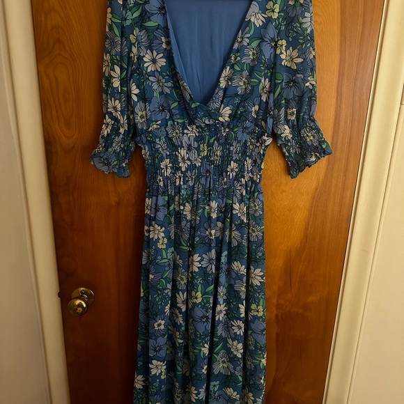 Floral Blue Dress - Picture 1 of 3